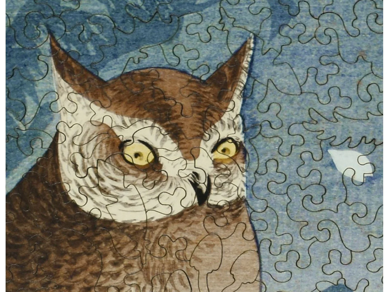 Owl and Cherry Branch - Image 2