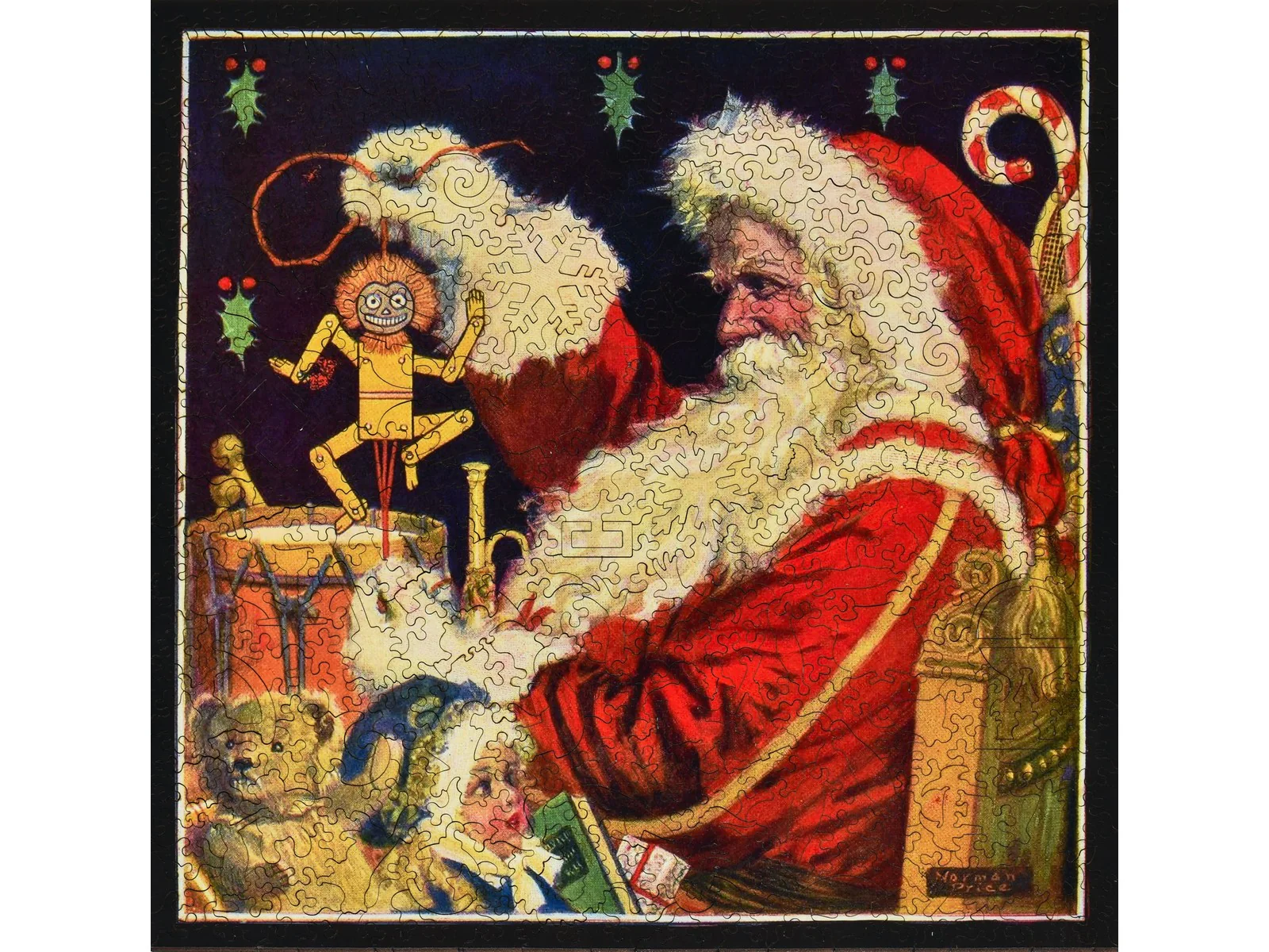 Santa Claus Preparing for His Annual Visit